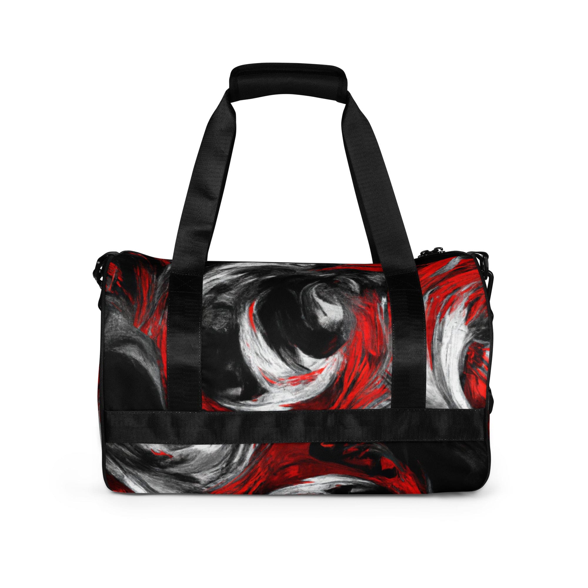 Crossbody Water-resistant Travel Bag - Decorative Black Red White-2