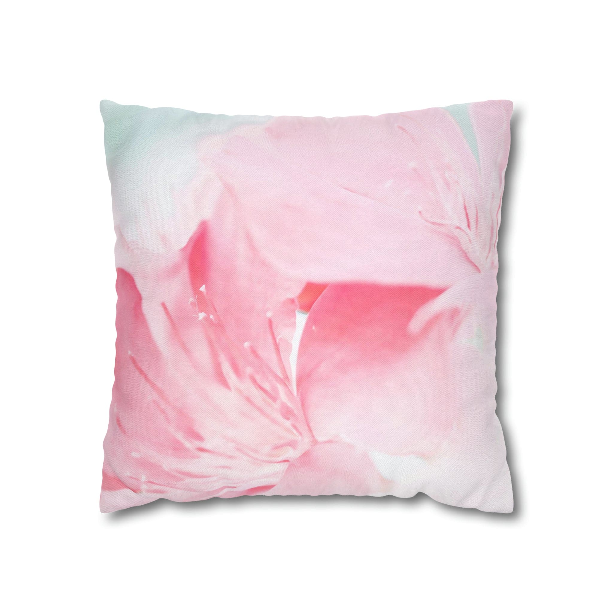 Decorative Throw Pillow Cover - Peaceful Pink Flower Bloom-2