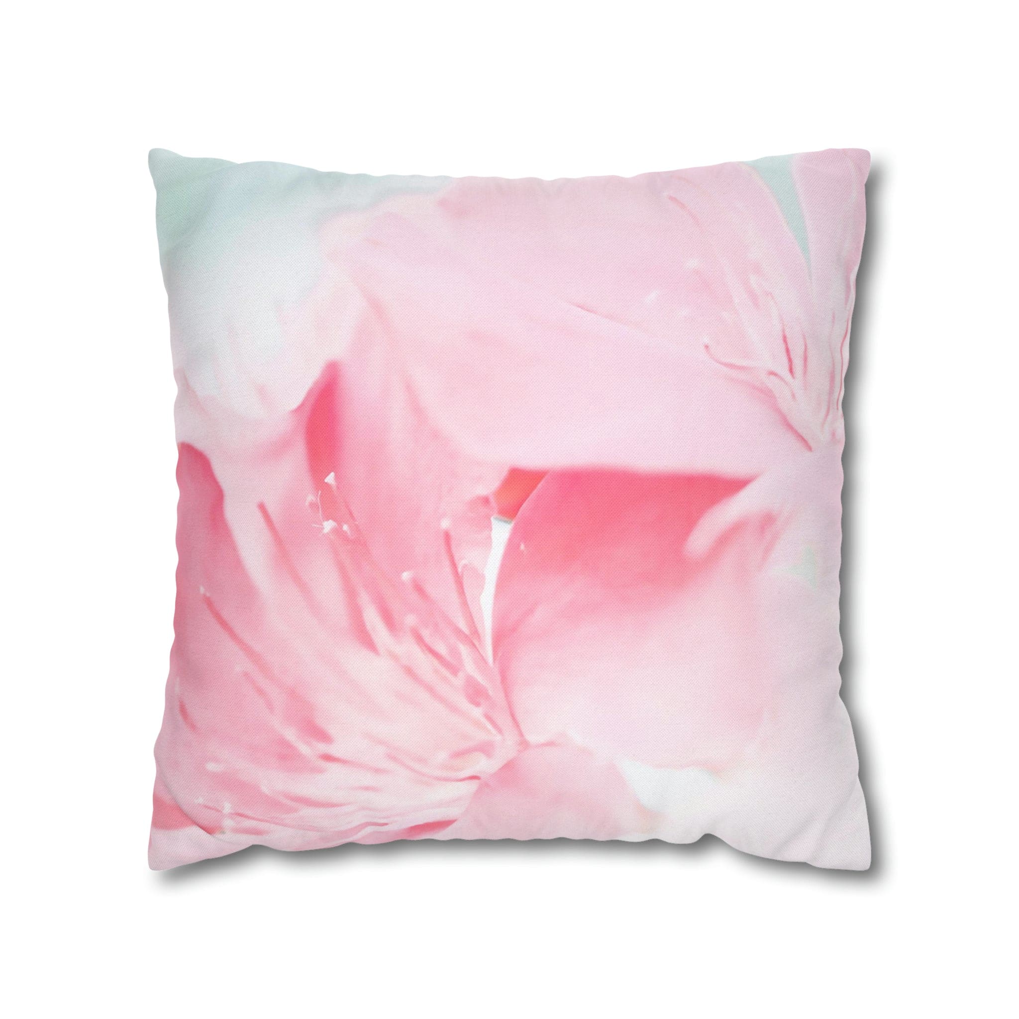 Decorative Throw Pillow Cover - Peaceful Pink Flower Bloom-3