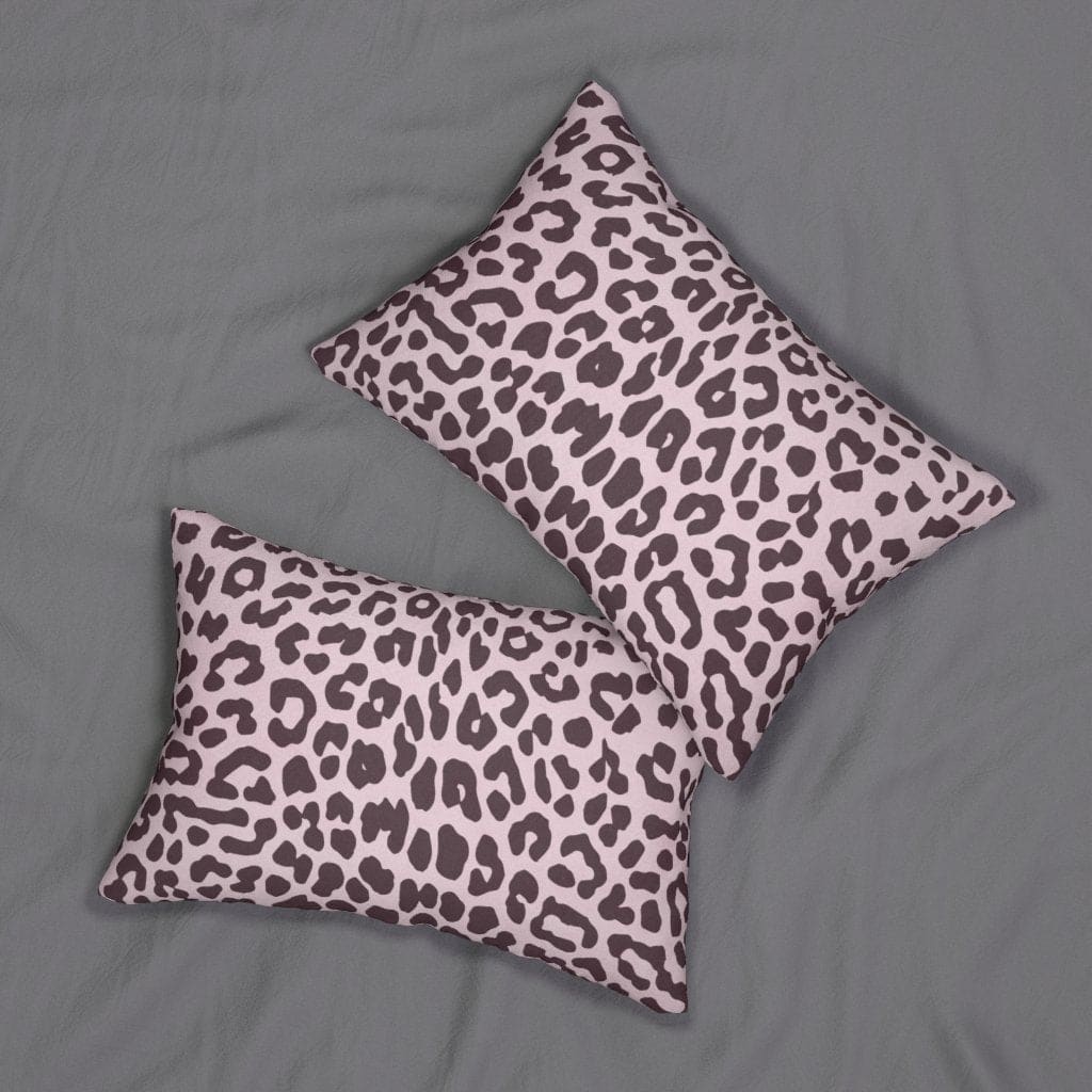 Decorative Lumbar Throw Pillow - Leopard - Pink/black-4