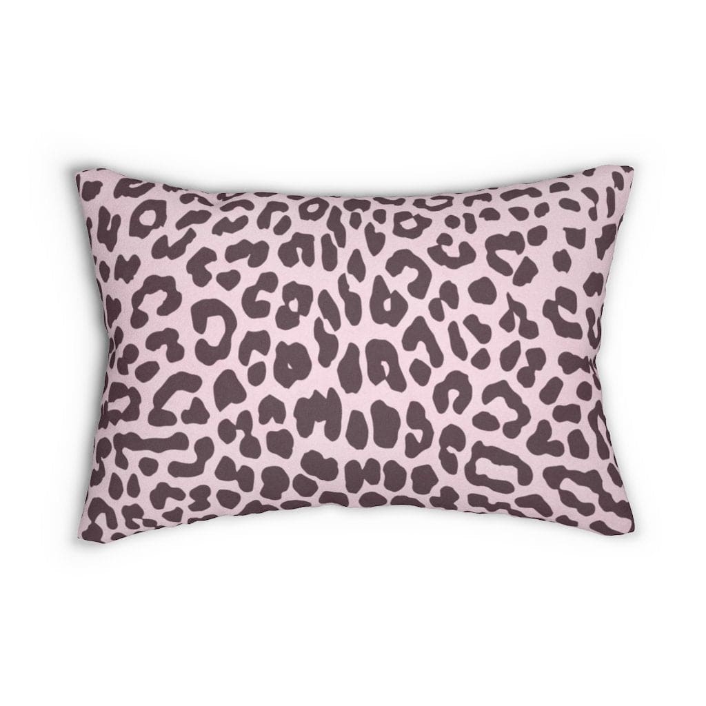Decorative Lumbar Throw Pillow - Leopard - Pink/black-0