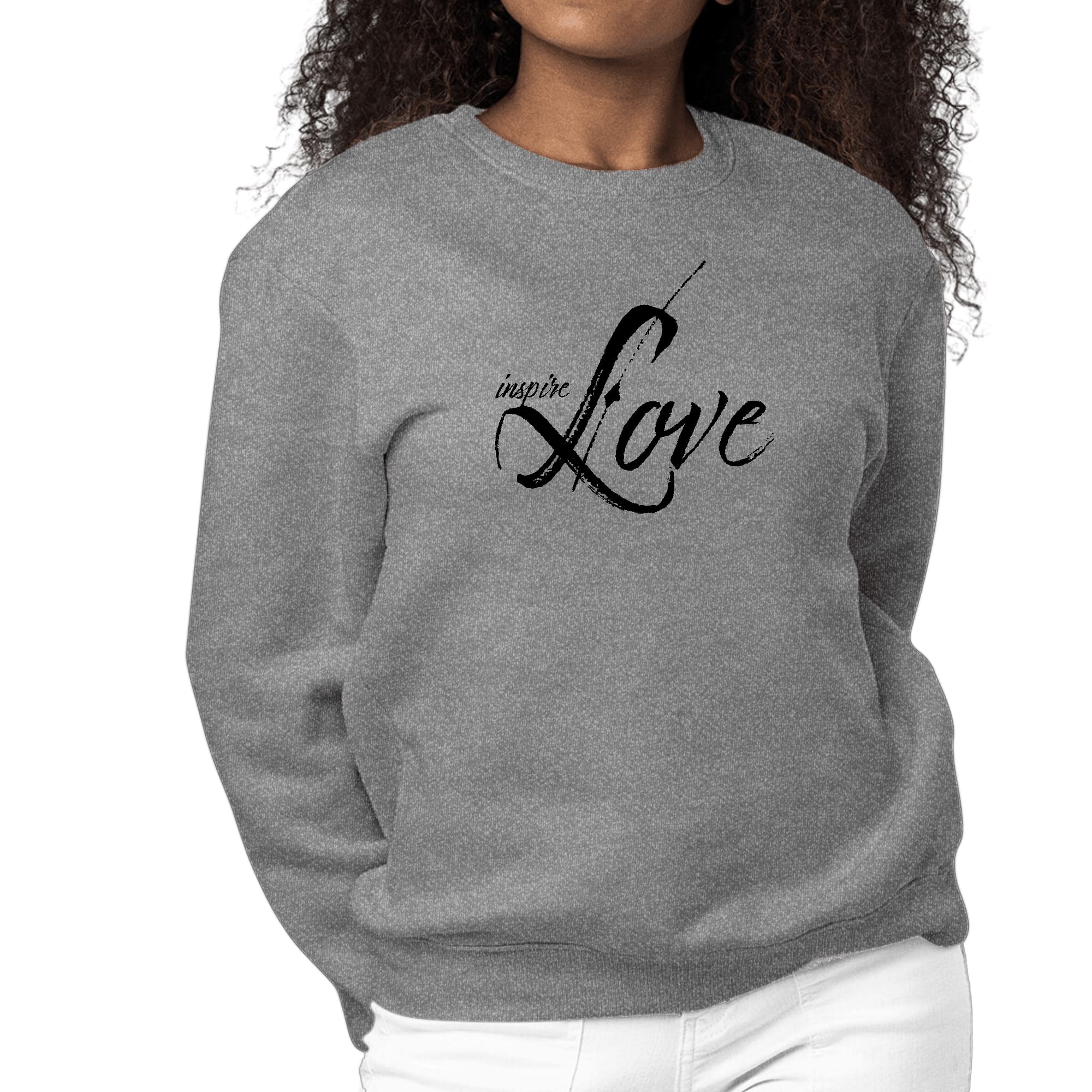 Womens Graphic Sweatshirt Inspire Love-7